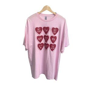 APRICOT LANE VALENTINES QUOTE LIGHT PINK/RED T-SHIRT